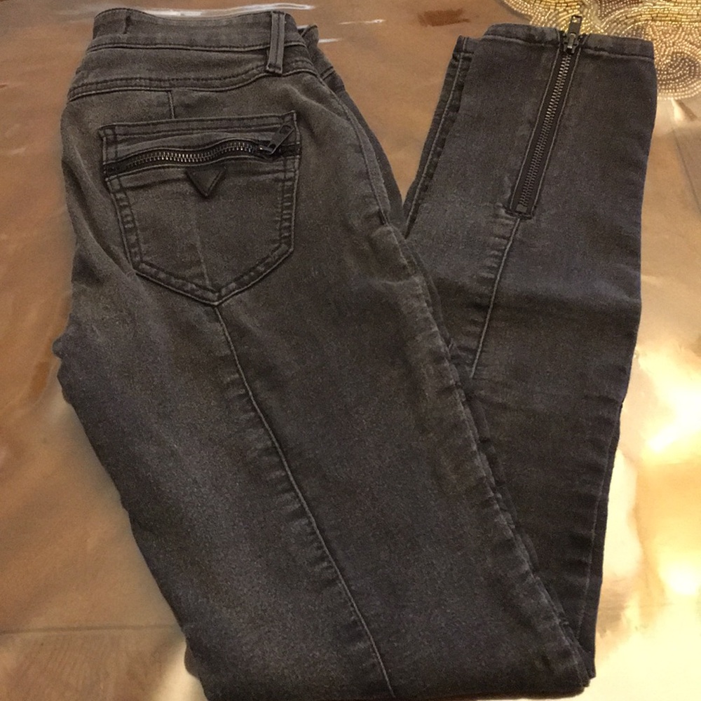 Guess stretch soft black skinny jeans